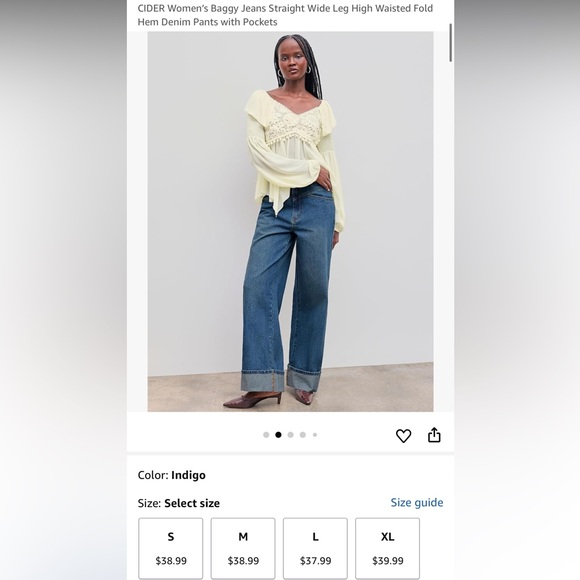 Bnwt Cider Wide Leg Jeans - Picture 8 of 8